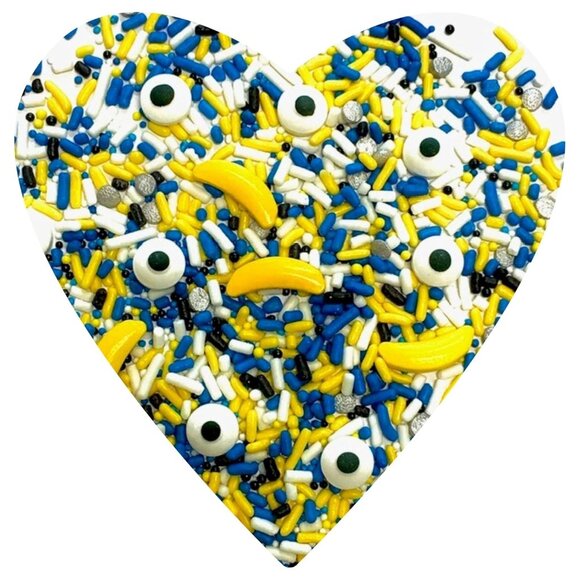 New Minions/Banana Gluten-Free SPRINKLES(4 oz.) for Cakes + 13 Cupcake Rings - Picture 1 of 4